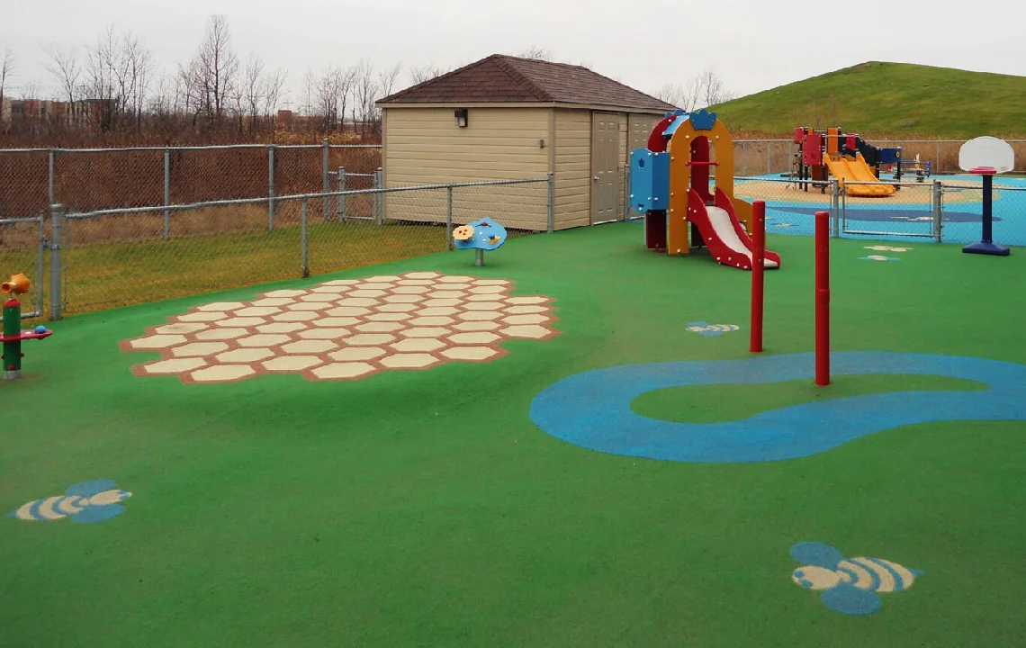 Rénovation d'un sol amortissant en EPDM